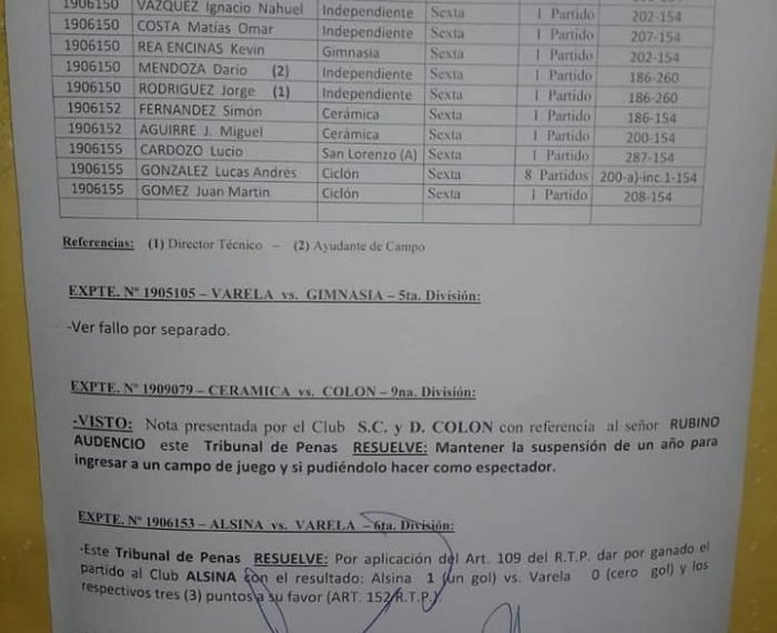 Dura sanción para el Club Florencio Varela
