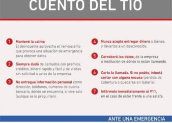 ALERTA ante nuevos llamados bajo la modalidad «Cuento del tío»
