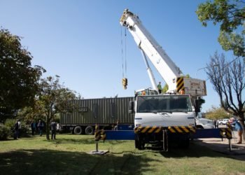 Coronavirus: Se instalaron contenedores sanitarios frente al Hospital Ferreyra de Necochea para consultas