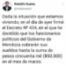 El Gobernador, intendentes y concejales pusieron un tope de $50.000 a sus sueldos de marzo