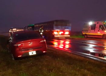 Despiste y vuelco sin heridos en la ruta provincial 65