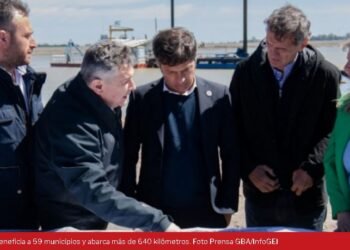 El gobernador recorrió los avances de las obras sobre la Cuenca del Río Salado