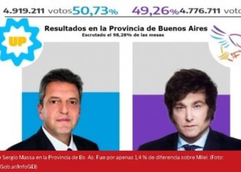 Sergio Massa se impuso por un estrecho margen en la provincia de Buenos Aires